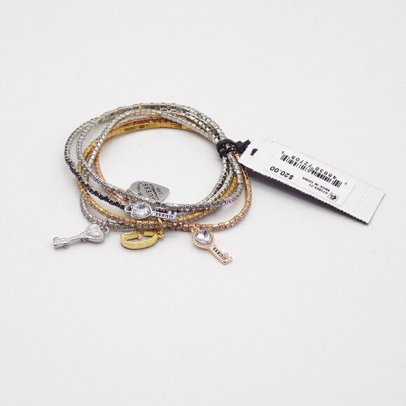 Guess multi-color Stretch Bracelets with Crystal and Charms - Picture 2 of 4